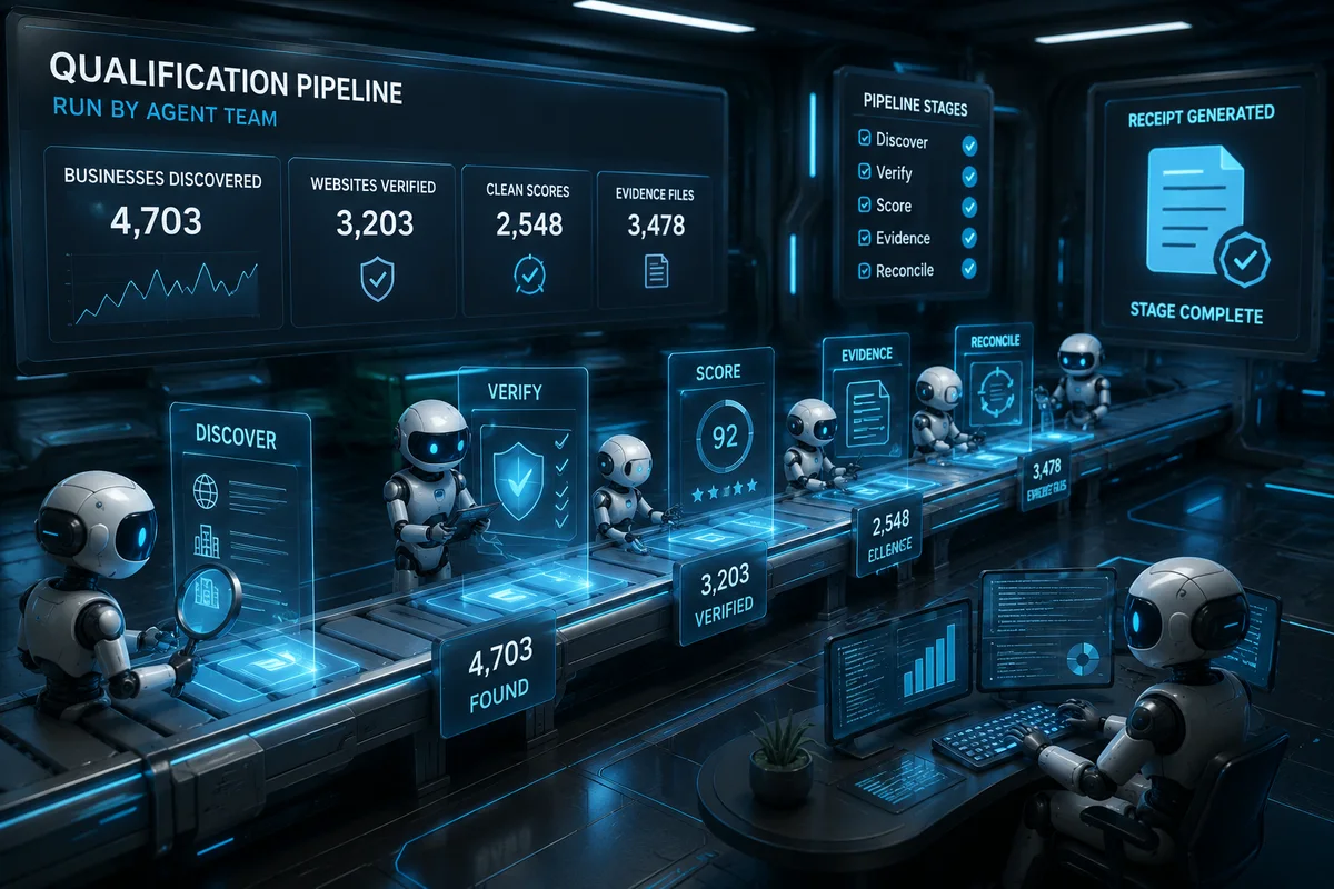 The qualification engine — a pipeline with receipts